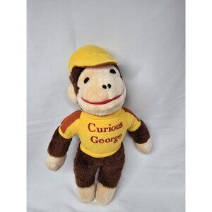 Vintage Curious George Monkey Brown Stuffed Animal Plush Toy 14 Inches